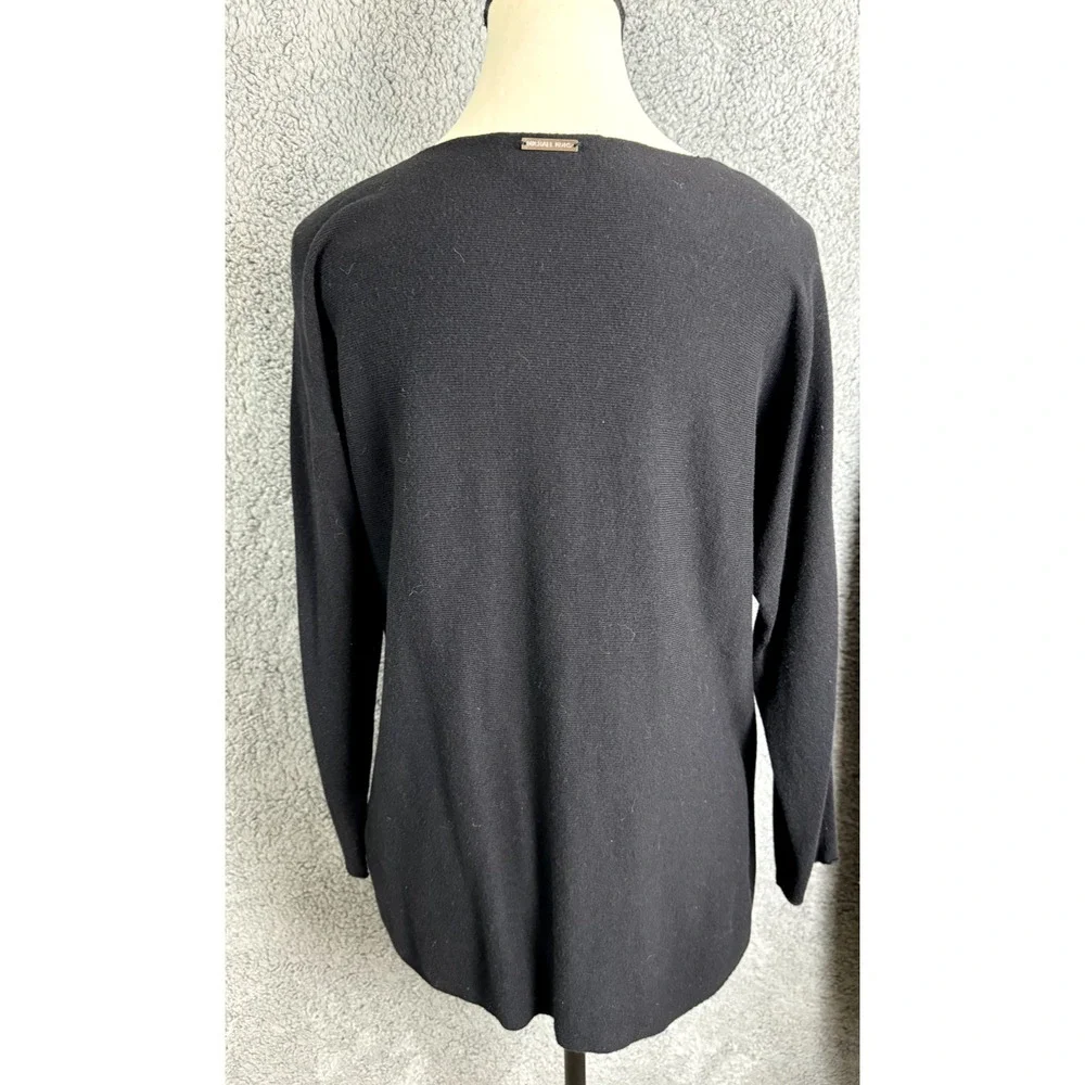 Michael Kors MMK Classic Sweater Womens Medium Black‎ Lightweight Knit Corpcore